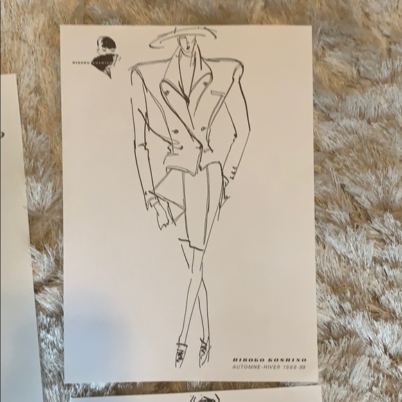 Hiroko Koshino Vintage fashion illustrations - Picture 3 of 5